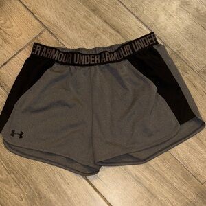 Under Armour Women's Athletic Shorts in Gray and Black